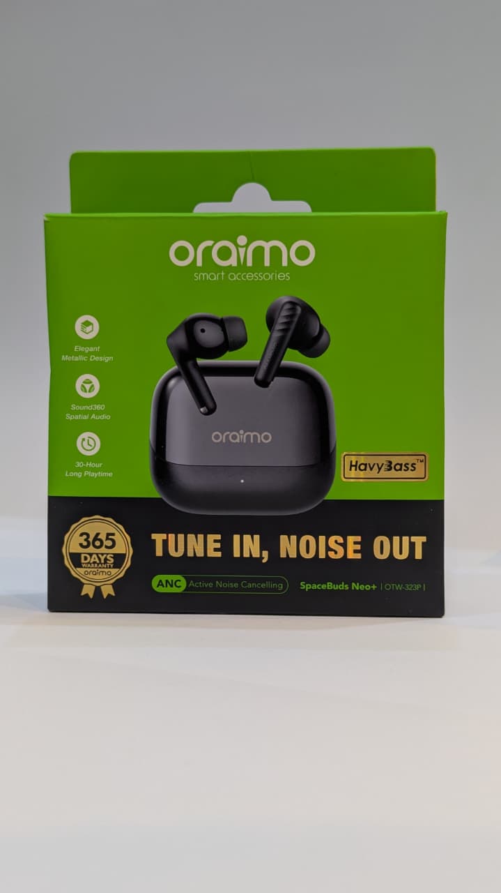 Oraimo SpaceBuds Neo+ (OTW-323P) True Wireless Earbuds | ANC | Sound360 Spatial Audio | Fast Pairing | Type-C Charging | Official Warranty