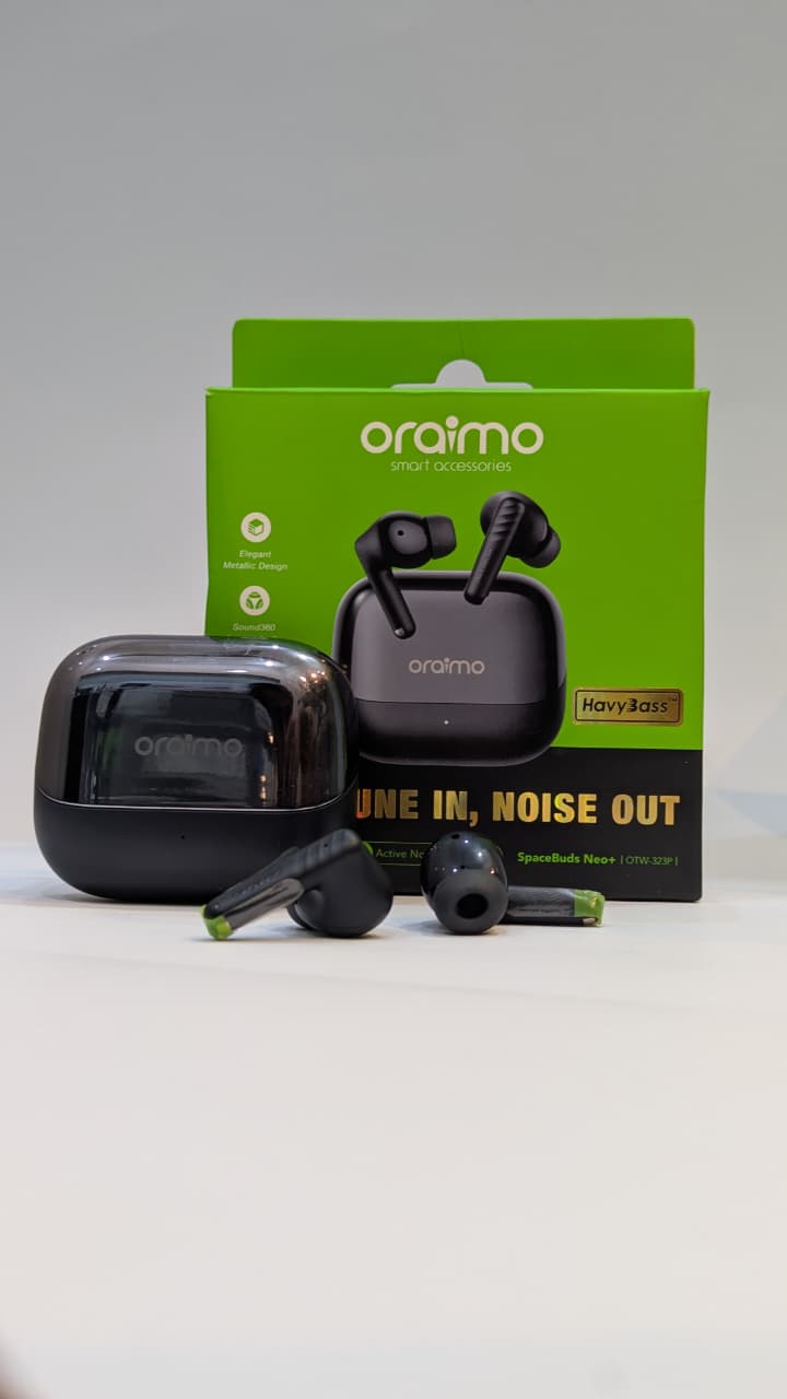 Oraimo SpaceBuds Neo+ (OTW-323P) True Wireless Earbuds | ANC | Sound360 Spatial Audio | Fast Pairing | Type-C Charging | Official Warranty